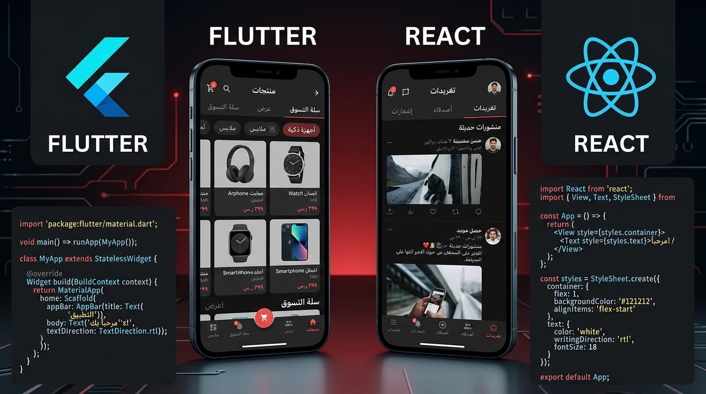 Flutter vs React Native for UAE Startups in 2026: Performance, Arabic RTL & Cost Comparison